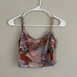 SHEIN Pink and Purple Sleeveless Crop Camisole